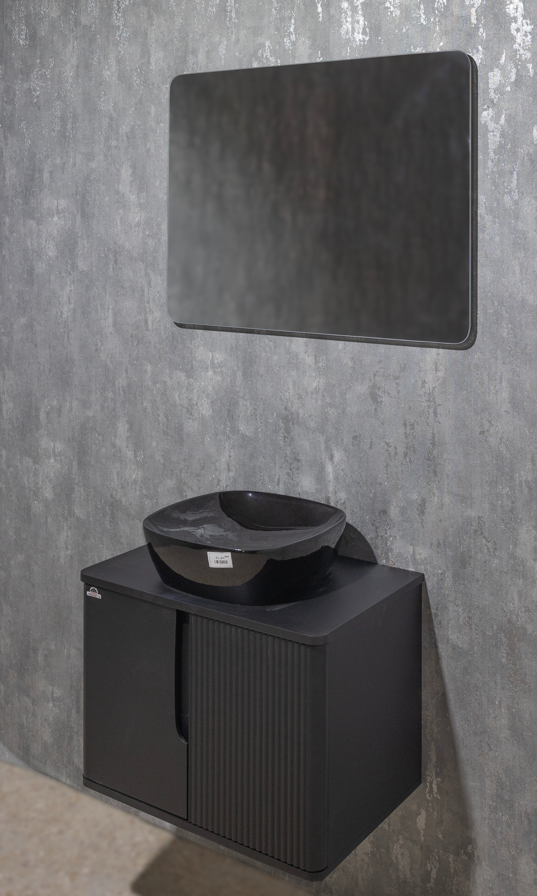 طرح نوید مشکی رو کابینت مدل آسو سایز 40×60