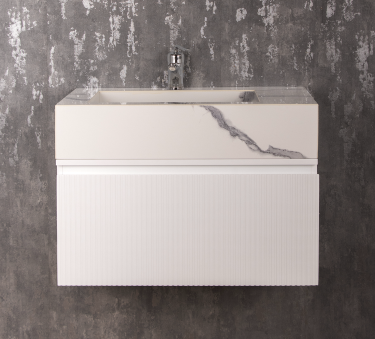 کابینت سرامیکی 60*40 درب بامبو مشکی روشویی سرامیکی 60×40