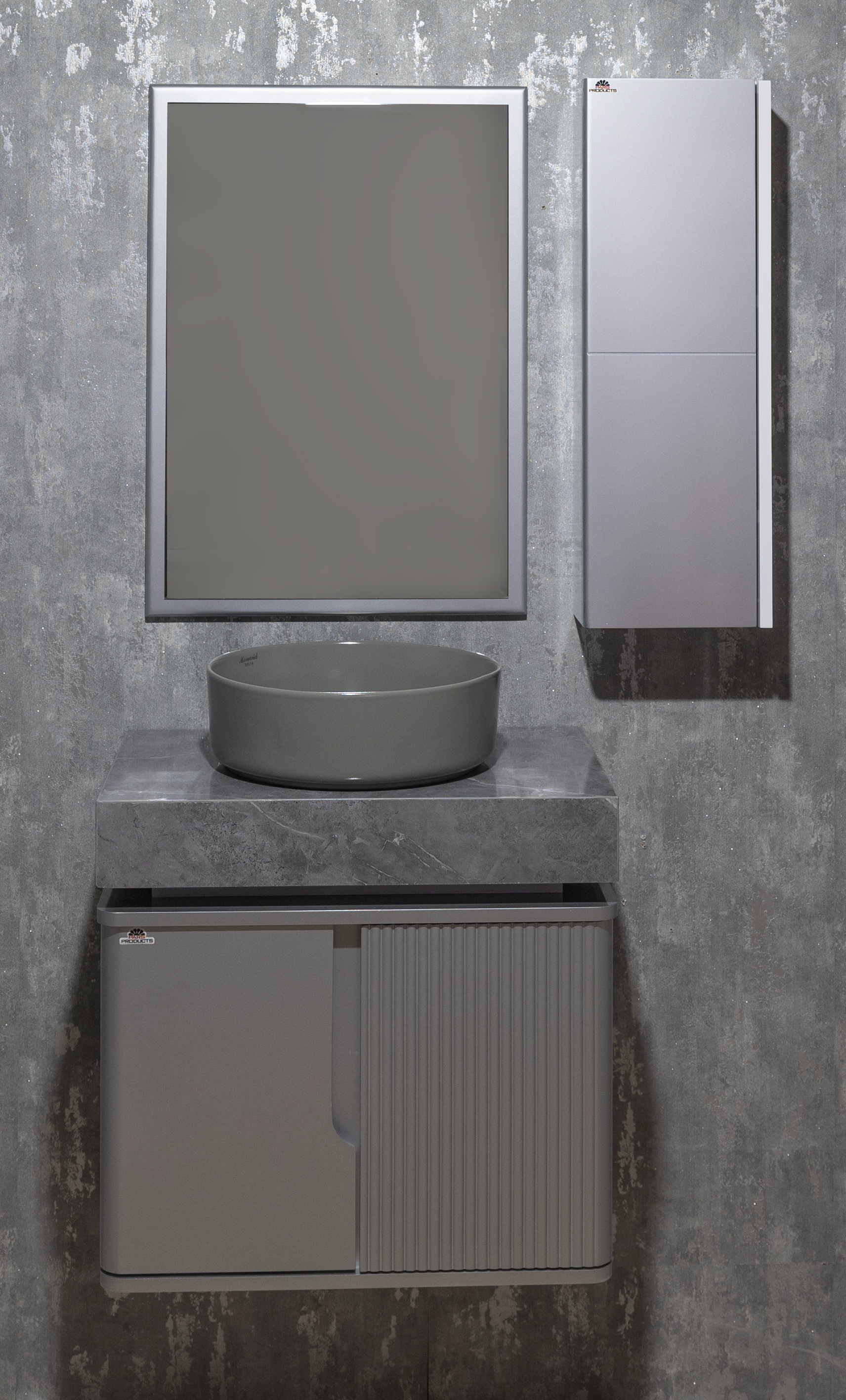 کابینت 40×60 سرامیکی سنگ طوسی طرح نوید