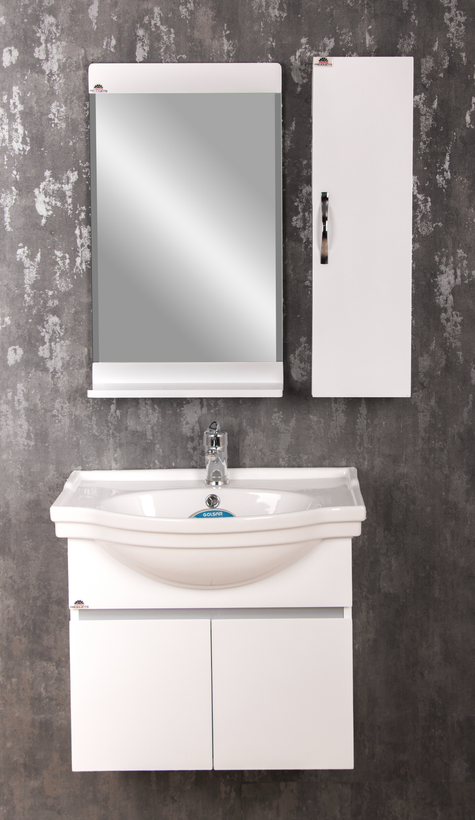 فول ست کابینت نانسی 60، باکس 70×20، آینه سفید 70×40 کابینت آینه باکس روشویی